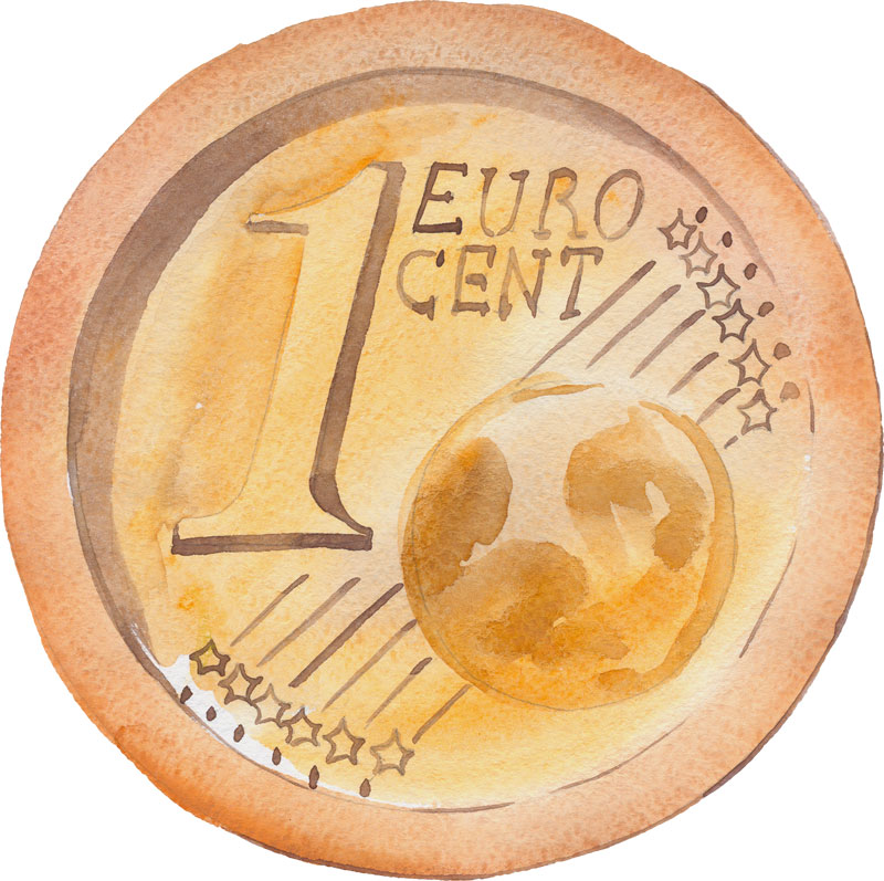 Euro-Cent-PS800 Euro Cent